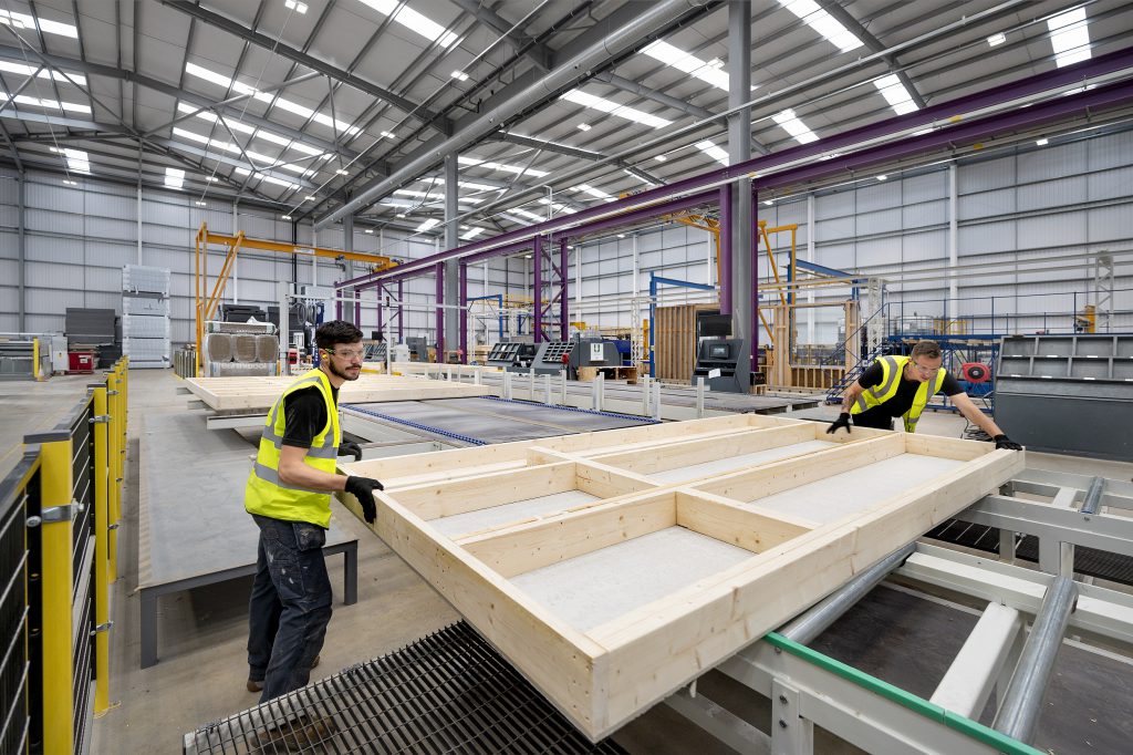 Structural Timber Systems manufactured in factory control environment.